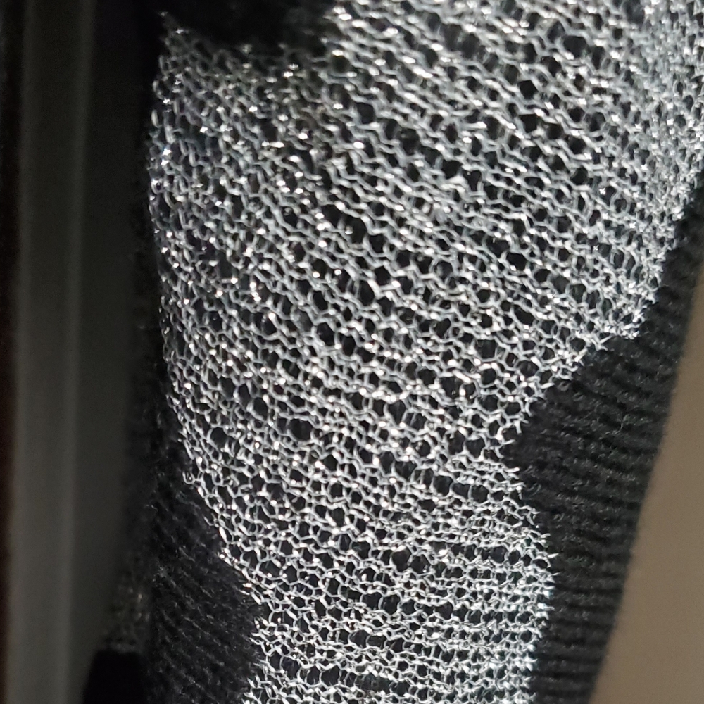 Black and Glitter Silver Sweater Dress - Picture 3 of 12